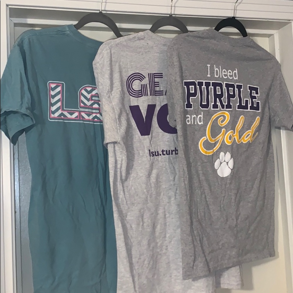 3 LSU t-shirts